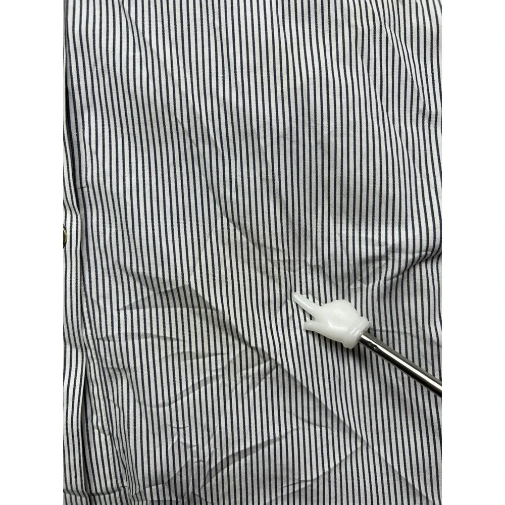 Michael Kors Shirt Dress Cotton Elastane Striped Blue White M Womens